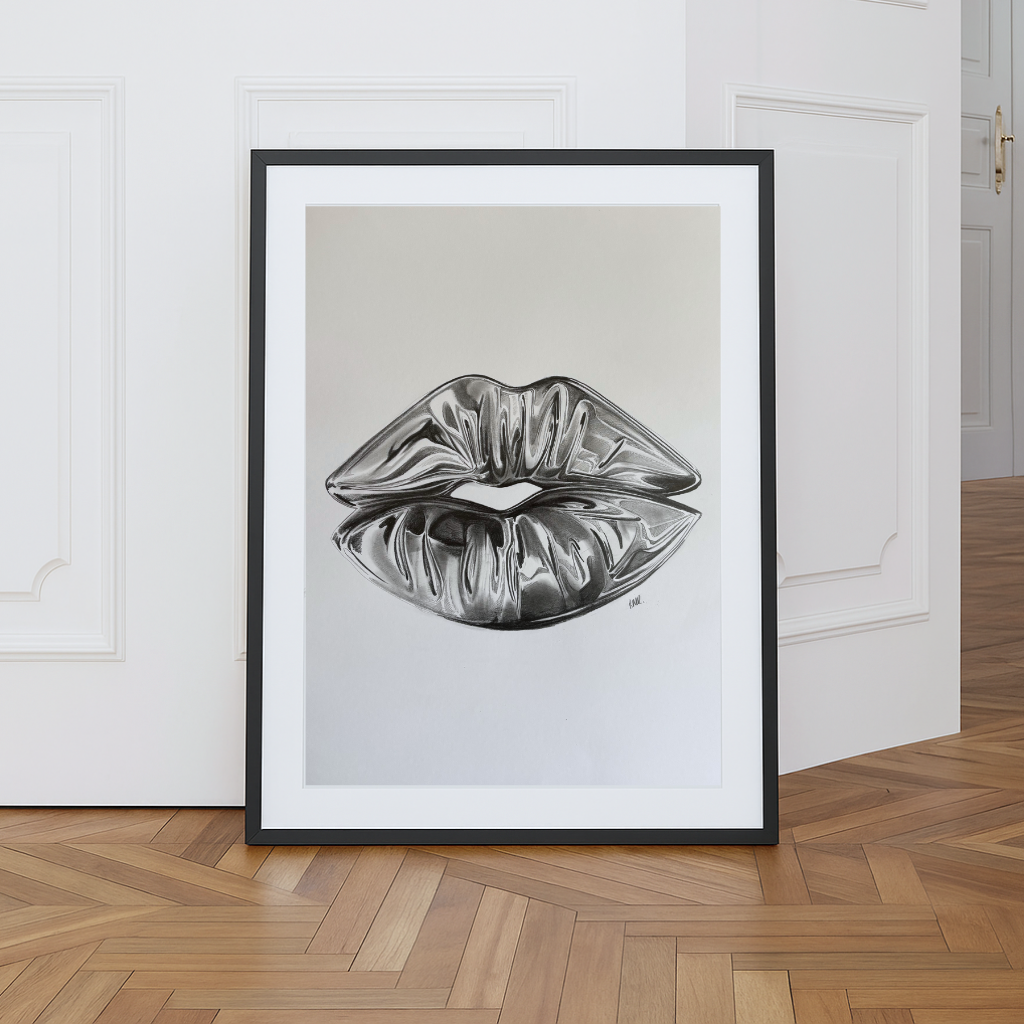 'Metallic Lips' - Printed