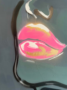 'Lips’ - Framed