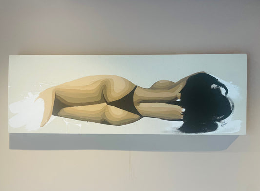 Tonal layered figurative painting on canvas painted by Artist Briony May Richardson at StudioBMR